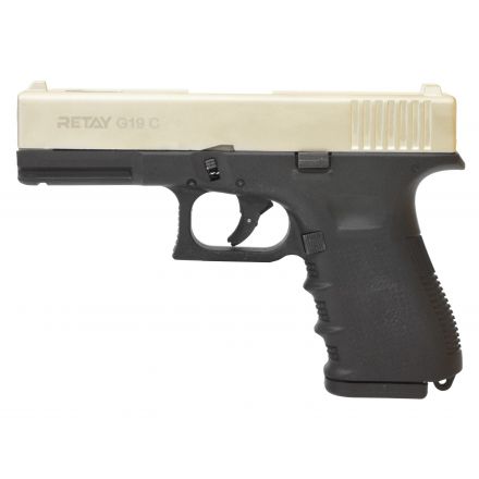 СХП Охолощенный пистолет Retay G19C Glock, кал. 9 мм, сатин